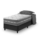 Ver imagem 1 de Cama Box Solteiro King Preto + Colchão Molas Ensacadas Zidi Miami 96x203x59cm