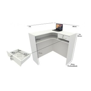 Balcão caixa L (atendimento, loja, mercado, organizador)