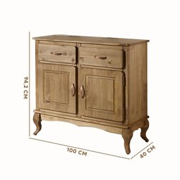 Aparador Para Sala Rústico Madeira Maciça Mel Shop JM - 4