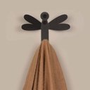 Ver imagem 2 de Kit 3 Ganchos Penduradores Libélula 8x6,5cm Preta Masutti Metal Decorativo de Parede Enfeite Casa