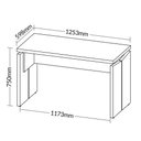 Ver imagem 4 de Mesa para Escritório Home Office 125cm Unik A02 Nogal Preto - Lyam Decor