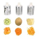 Ver imagem 4 de Ralador Cortador Fatiador Legumes Queijos 3 Lâminas Green