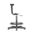 Ver imagem 2 de Cadeira Caixa Alta Secretária Cor Preto Alta Sapata Fixa