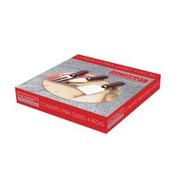 Jogo Para Queijo Redondo Base De Vidro 4 Peças Hauskraft - 2 Jogo Para Queijo Redondo Base De Vidro 4 Peças Hauskraft - 2