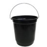 Kit 5 Balde De Plástico Redondo Preto Com Alça De Metal 6Lts - 1