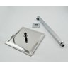Ducha Quadrada Slim 30 x 30 Cm Inox Com Braço De Parede - 7