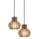 Ver imagem 4 de Luminaria Pendente Duplo Circus 15 Madeira Mdf Cr Desmontada:rústico