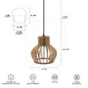 Ver mais imagens de Luminaria Pendente Duplo Circus 15 Madeira Mdf Cr Desmontada:rústico