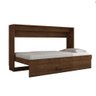 Cama Imbutida na Parede Dobrável Solteiro Horizontal Malbec Framar - 3