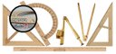Ver imagem 1 de Kit Geométrico do Professor Mdf/Pinus Com Régua 1 Metro 1 Compasso Para Quadro Branco 40 cm 1 Compas