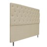 Kit Cabeceira e Calçadeira Liverpool 160 cm Queen Size Linho Bege - Amarena Móveis - 4