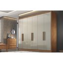 Ver imagem 1 de Guarda Roupa 6 Portas e 4 Gavetas Rizon-linea Plus Cumaru-fendi - Novo Horizonte