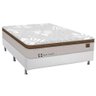Cama Box Casal: Colchão Molas Sealy Posturepedic Doux Confort + Base Courano Branco(138x188) - 1