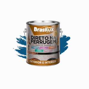 Esmalte Direto na Ferrugem Brasilux 3,6l:azul França