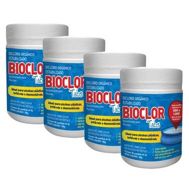 BIOCLOR TABS - desinfetante para piscinas plásticas, jacuzzis e banheiras - 4 Potes - 1