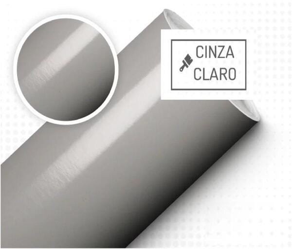 ARMÁRIO COZINHA ESTANTE GUARDA-ROUPA PAPEL CONTACT CINZA CLARO 8M X 50CM - 2