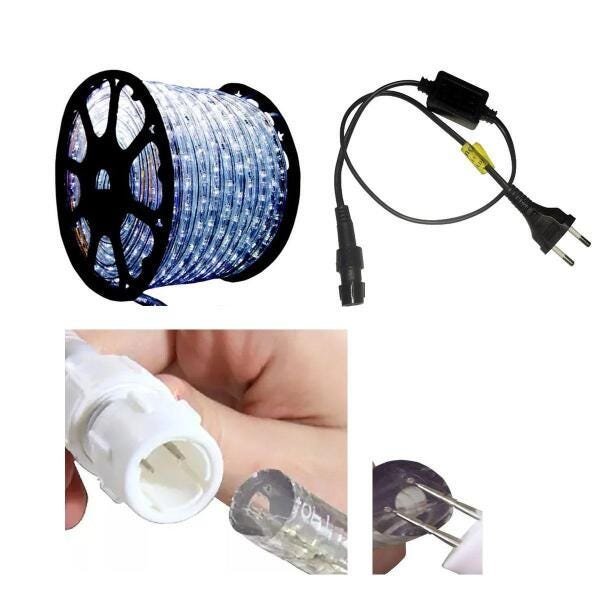 Mangueira De Led 30 M Alto Brilho Decoração 127V Branco Frio - 2