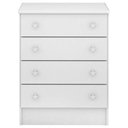 Ver imagem 2 de Cômoda e Guarda Roupa Infantil com Cantoneira Doce Sonho Branco - Qmovi