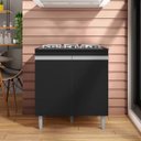 Ver imagem 2 de Balcão para Cooktop 2 Portas Andréia Preto Ajl Móveis