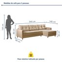 Ver imagem 3 de Sofá Living 260cm Chaise Lado Direito Eros