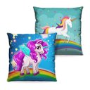 Ver imagem 1 de Kit De 2 Capas De Almofada 40Cm Estampa Digital Unicórnio