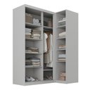 Ver imagem 5 de Guarda-Roupa Planejado de Canto 2 Peças 3 Portas com 2 Portas de Correr Jade CabeCasa MadeiraOriginals Cinza/Urbano
