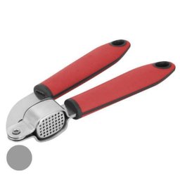 Espremedor Amassador de Alho Tambor Removivel Inox Vermelho - 2