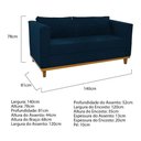 Ver imagem 6 de Sofá 2 Lugares Europa Suede Azul Marinho