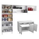 Ver imagem 5 de Cozinha de Aço Completa com Balcão para Pia Clara Multimóveis CR6154 Branco
