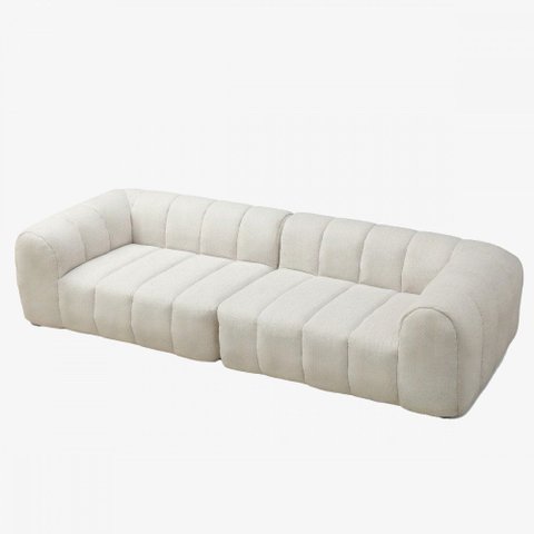 Sofá Compactado Puffer 3 Lugares Cazedis