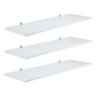 Kit 3 Prateleira Branca MDF 60 x 10cm Suporte Cantoneira - 1
