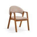 Ver imagem 6 de Conjunto Mesa de Jantar 1,20m com Tampo Off-white e 4 Cadeiras em Linho Bege – Linha Evo
