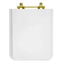 Ver imagem 1 de Assento Sanitário Square Branco para vaso Incepa Com Ferragem Dourada