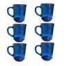 Kit 6 Xícaras de Café em Vidro Azul 200ml - 1