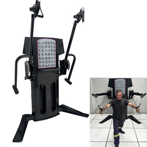 Maquina Crossover de Academia Profissional Robo Completa Pulley 21 Exercicios Puxador Remada Alta Tr