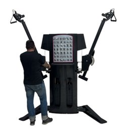 Maquina Crossover de Academia Profissional Robo Completa Pulley 21 Exercicios Puxador Remada Alta Tr - 7