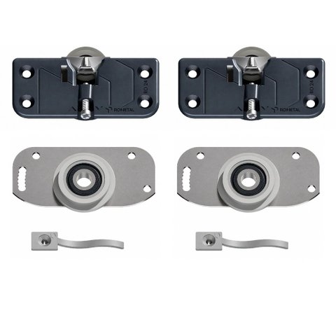 Kit para Porta de Correr Ro 24 3008 Embutido 30kg 1 Porta Rometal Unitário
