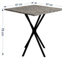 Ver imagem 4 de Conjunto Mesa com 4 Cadeiras e Tampo Quadrado Diamante Preto/Floral