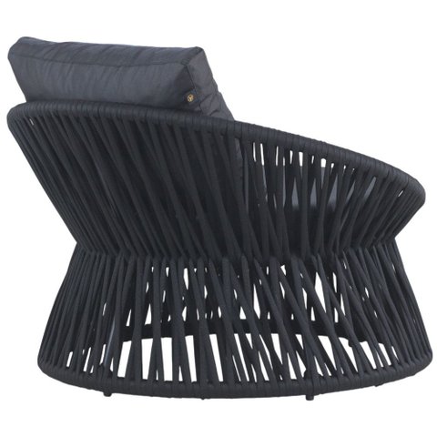 2 Poltronas Monza + Mesa Centro Alumínio Corda Náutica