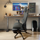 Ver mais imagens de Cadeira de Escritório Ergonômica Presidente Premium Apoio de Pés Preta