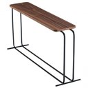 Ver imagem 1 de Mesa de Madeira Nogueira Lateral 0,95x0,20x0,50h Base Preto