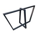 Ver imagem 3 de Base de Ferro Metalon Estilo Industrial para Mesas em Geral - Modelo Trapézios Duplos - Preto Eletro
