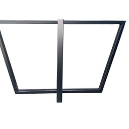 Base de Ferro Metalon Estilo Industrial para Mesas em Geral - Modelo Trapézios Duplos - Preto Eletro - 6