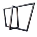 Ver imagem 2 de Base de Ferro Metalon Estilo Industrial para Mesas em Geral - Modelo Trapézios Duplos - Preto Eletro