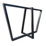 Base de Ferro Metalon Estilo Industrial para Mesas em Geral - Modelo Trapézios Duplos - Preto Eletro - 1