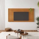Ver imagem 1 de Painel para TV até 70 Polegadas 200cm MDF Ripado com Suporte Amadeirado JCM Movelaria