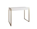 Ver imagem 2 de Aparador Industrial Califórnia 137x40 Ferro Dourado Tampo Branco