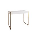 Ver imagem 2 de Aparador Industrial Califórnia 137x40 Ferro Dourado Tampo Branco