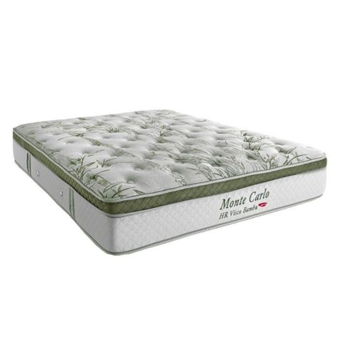 Colchão Casal Espuma Viscoelástico Visco Molas Ensacadas Masterpocket Monte Carlo Euro Pillow (