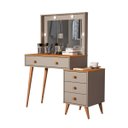 Ver imagem 2 de Penteadeira Camarim Completo Agata Mdf 114cm com Espelho Cinza Naturale